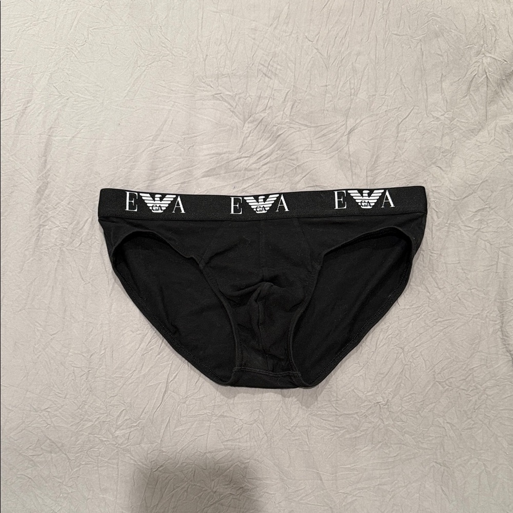 NEW Emporio Armani Men's Black Briefs